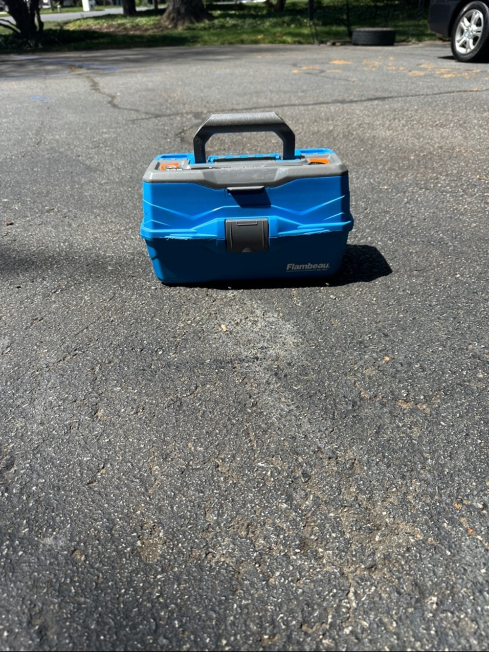 Blue Portable Tool Box with Handle